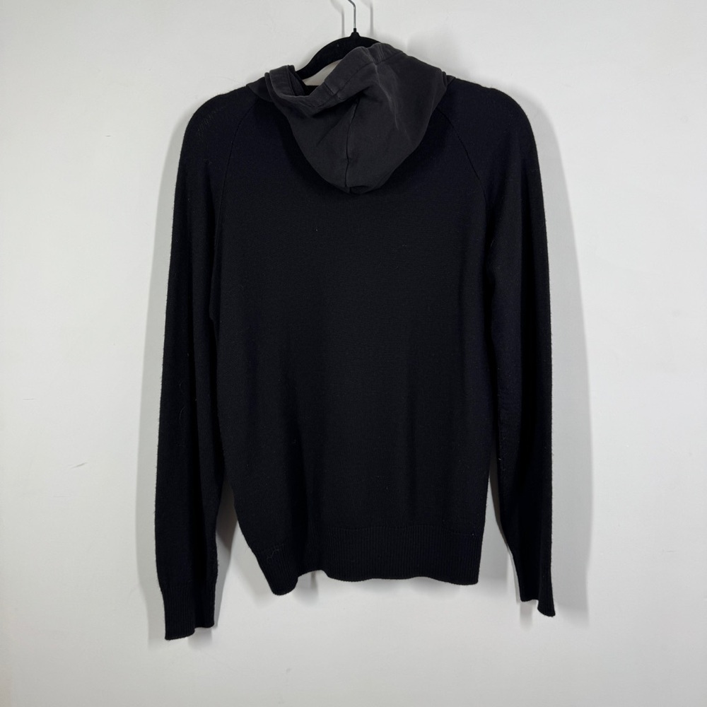 Trade Iceland Black Gray Zip Hoodie Sweater Mens Size XL Wool Blend Italy - Picture 13 of 13